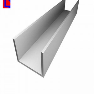 Eloxált felületi extrudálási profil u csatornás alumínium