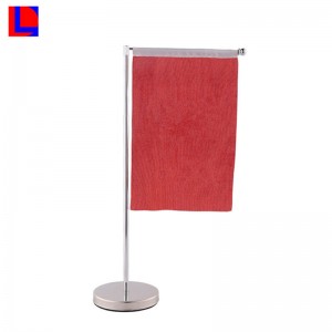 Jó minőségű olcsó kínai alumínium asztali zászlóoszlop zászlóval és talppal